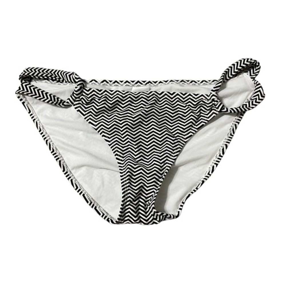 Black and White Zigzag Swim Bikini Bottom